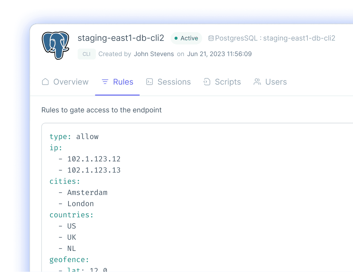 Adaptive custom access policies product screenshot
